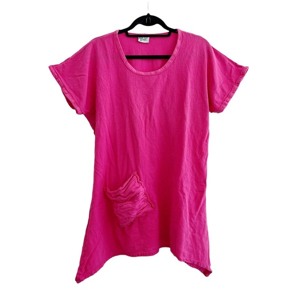 Oh My Gauze! Tops Oh My Gauze Faith Top 2 Sz Xl Pink Short Sleeve